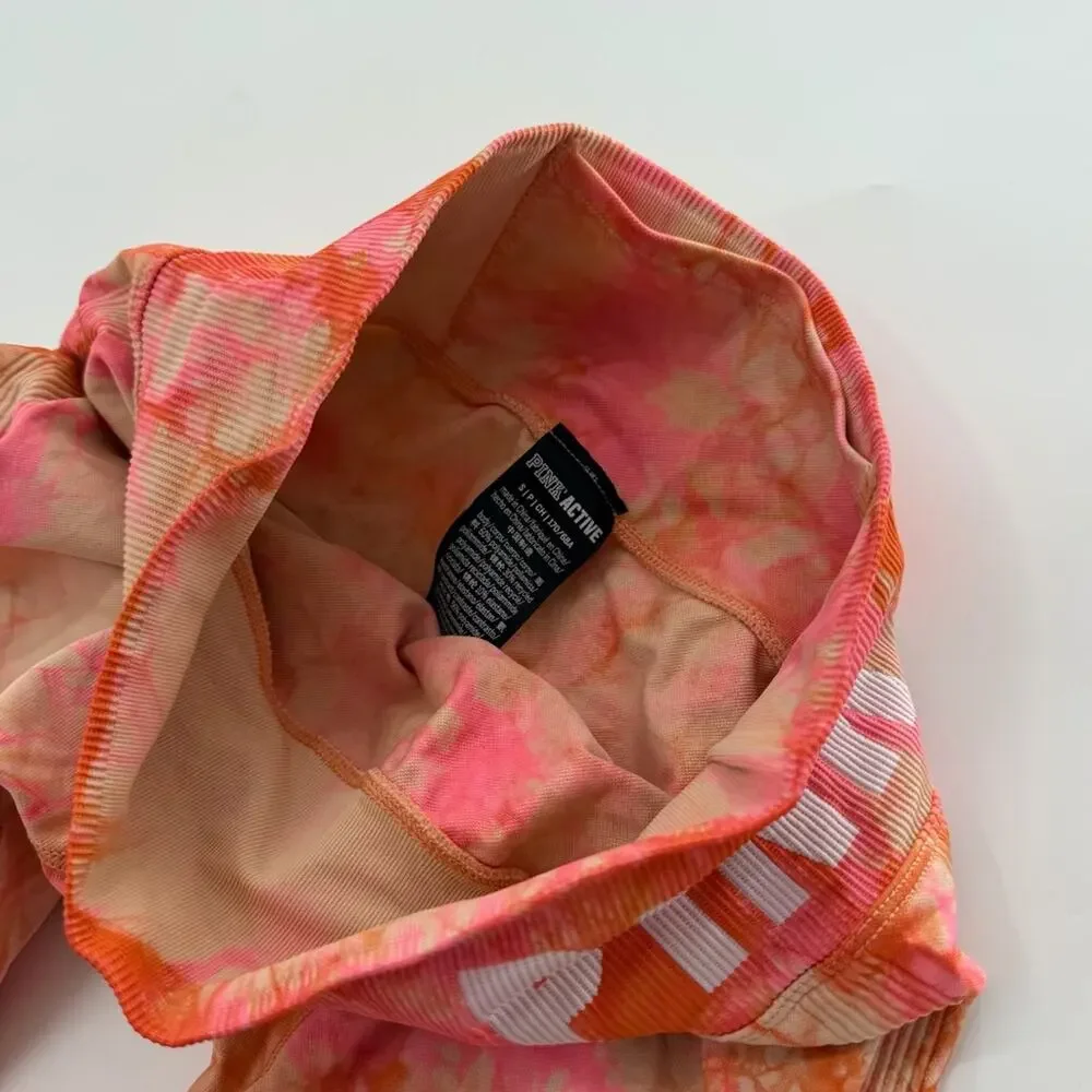 Victoria’s Secret PINK Active Set Orange Tie Dye Seamless Leggings Sports Bra - Picture 6 of 13